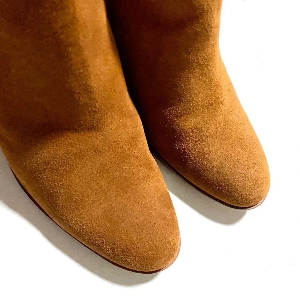 ZARA Basic Collection Brown Slip-on Suede Ankle Booties Size US 8.5 EU 39
